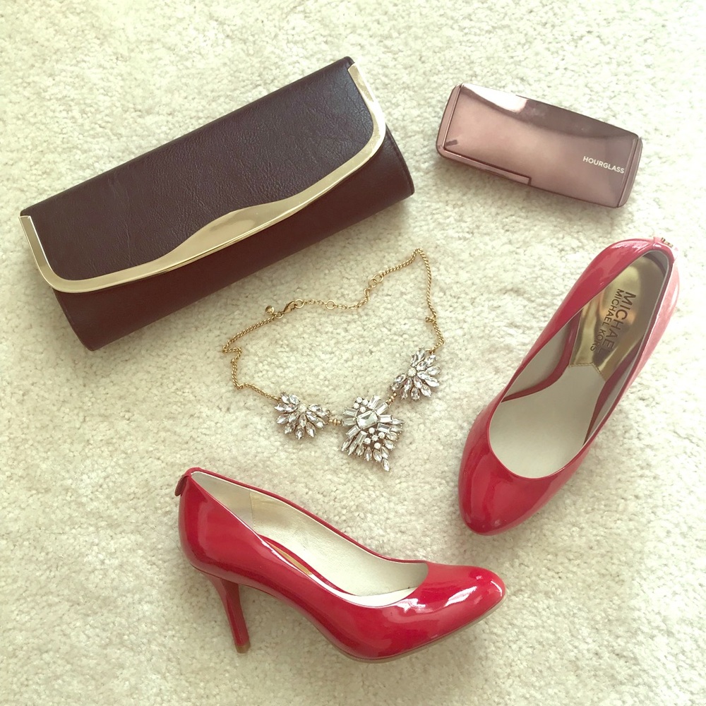 Michael Kors Flex Red Patent Pump Heels Size 5